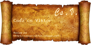 Csécs Viktor névjegykártya